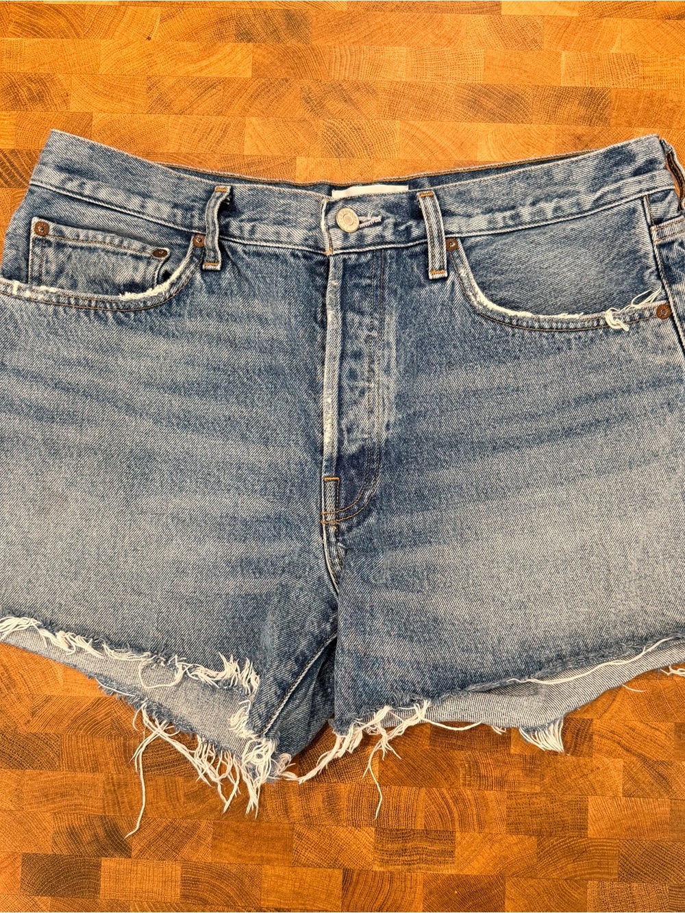 AGOLDE dark Blue PARKER Shorts